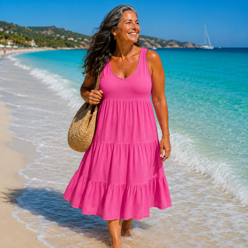 Women's Tiered Midi Dress