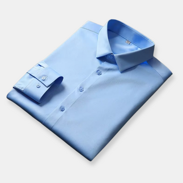 Men's Casual Long Sleeved Solid Color Shirt - Non Ironing - Wrinkle Resistant