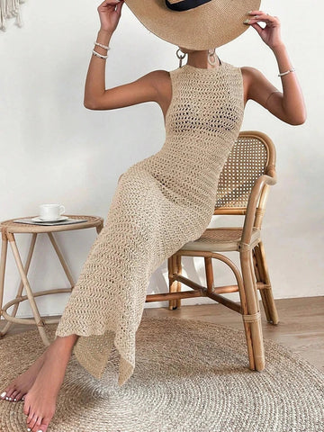 Women's Crochet Maxi Dress Bodycon