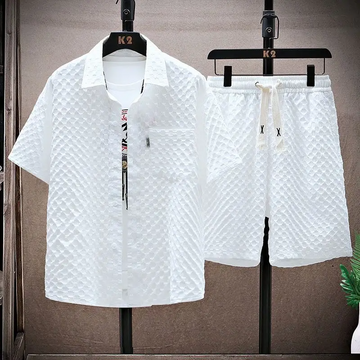 Men's Quilted Two-Piece Set Relaxed Fit
