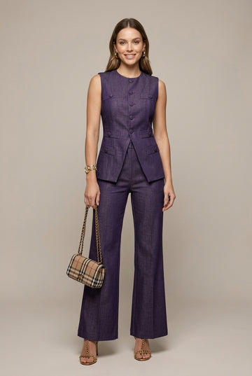 Women's Two-Piece Set Tailored Wide Leg Trousers